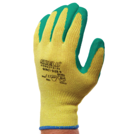 Cotton Rubber Grip Glove Med