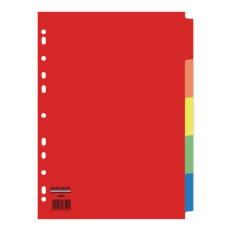 A4 Bright Dividers 5 Part