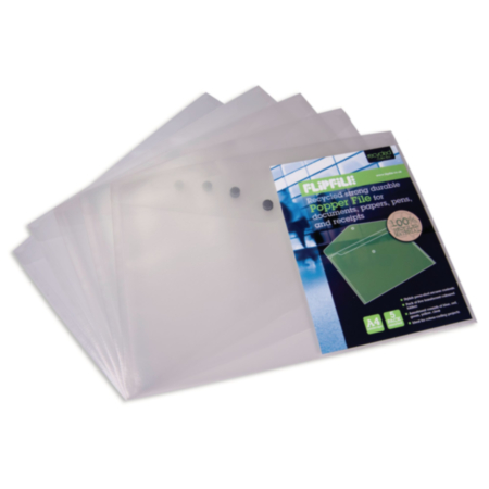 Recycled Popper Wallet Clr Pack 5