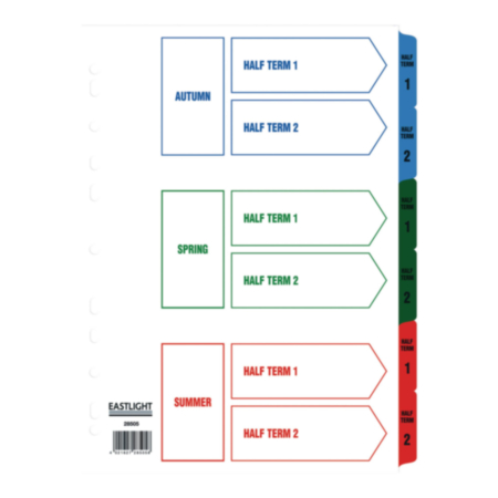 A4 Term Time Dividers