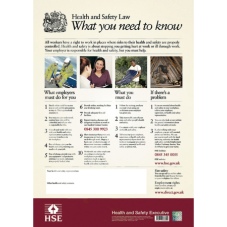 Health and Safety Law Poster PVC