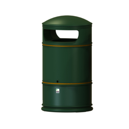 Heritage Lite Hooded Litter Bin Green