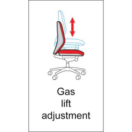 Senza high back operator chair with no arms - black