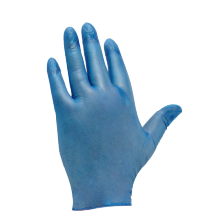 Blue Vinyl Powder Free Gloves - Large