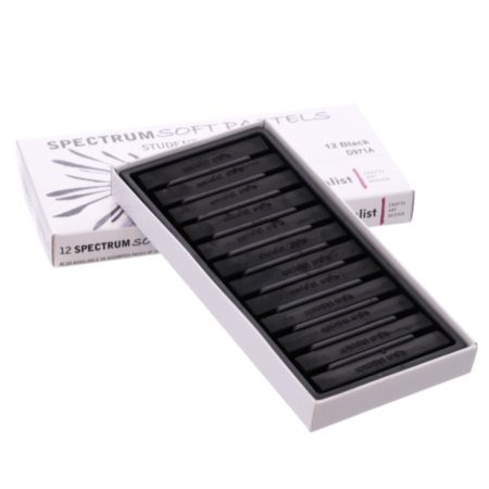 Spectrum Soft Pastels Pack Of 12 Black