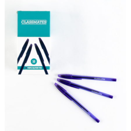 Classmates Ballpoint Pen Pk 50 Purple