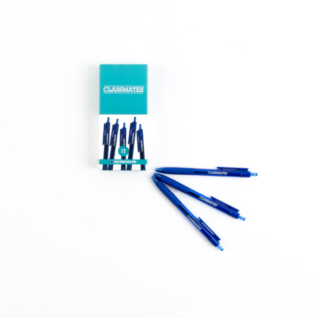 Classmates Retractable Pen Pk 12 Blue