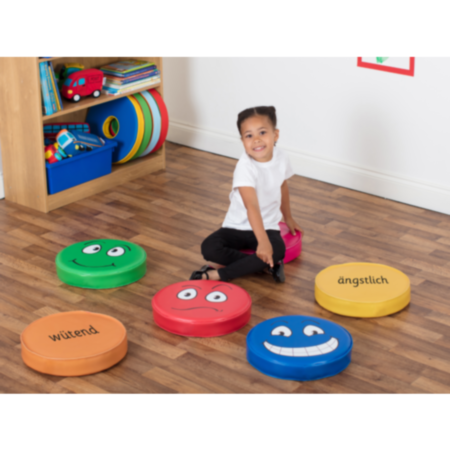 Classroom German Emotions Floor Cushions Pack 2