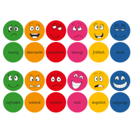 Classroom German Emotions Cushions with Tuf 2 Trolley