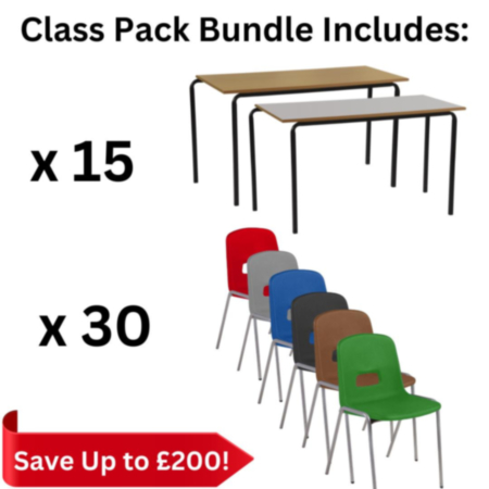 Hille GH20 Chair and Crushed Bent Table Secondary School Class Pack Bundle