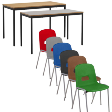 Hille GH20 Chair and Fully Welded Table Secondary School Class Pack Bundle