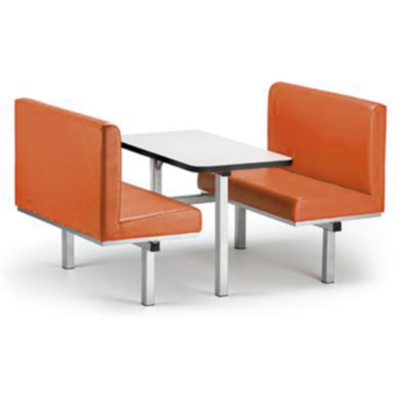 Woking 6 Seater Indoor Fast Food Seating Booth with 1 Side Accessible 