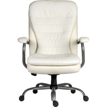 Goliath White Bonded Leather Home Office Executive Chair