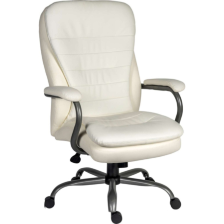 Goliath White Bonded Leather Home Office Executive Chair