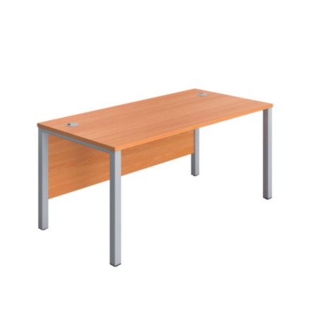 Goalpost Ultra Modern Home Office Desk-Beech-Silver