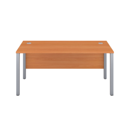 Goalpost Ultra Modern Home Office Desk-Beech-Silver