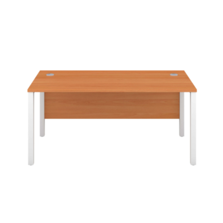 Goalpost Ultra Modern Home Office Desk-Beech-White