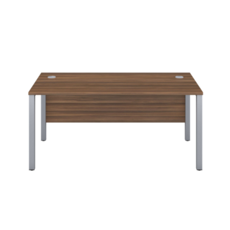Goalpost Ultra Modern Home Office Desk-Dark Walnut-Silver