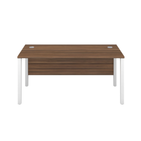 Goalpost Ultra Modern Home Office Desk-Dark Walnut-White