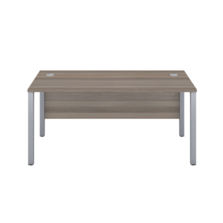 Goalpost Ultra Modern Home Office Desk-Grey Oak-Silver