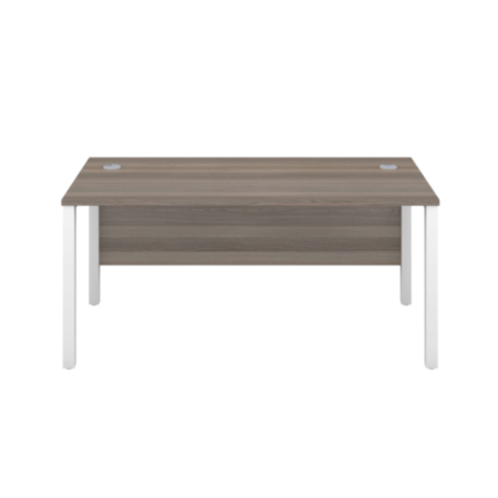 Goalpost Ultra Modern Home Office Desk-Grey Oak-White