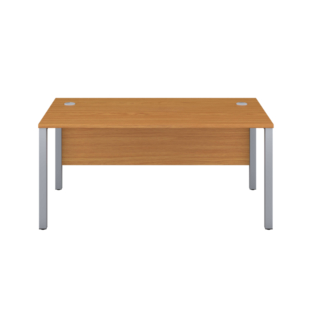 Goalpost Ultra Modern Home Office Desk-Oak-Silver
