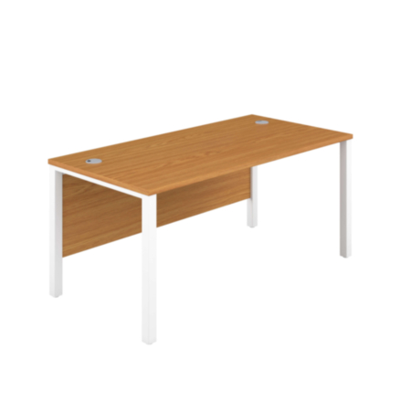Goalpost Ultra Modern Home Office Desk-Oak-White