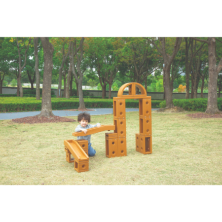 Indoor Outdoor Wooden Construction Blocks - Small Set (26 Pieces)