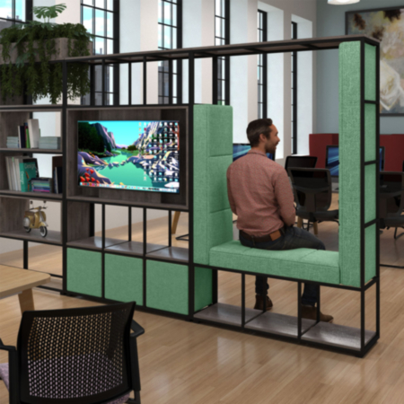Flux Modular Storage Triple Frame With Seating Unit