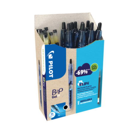 B2P Gel Rollerball Med Bonus Pack - Blk