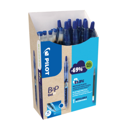 B2P Gel Rollerball Med Bonus Pack - Blu