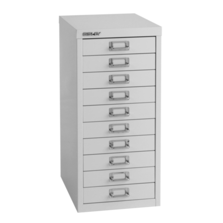 Bisley 10 Drawer Steel Multidrawer - Goose Grey