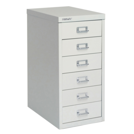 Bisley 6 Drawer Steel Multidrawer - Goose Grey