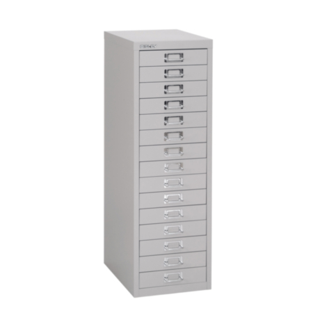 Bisley 15 Drawer Steel Multidrawer - Goose Grey