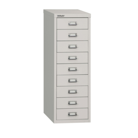 Bisley 9 Drawer Steel Multidrawer - Goose Grey