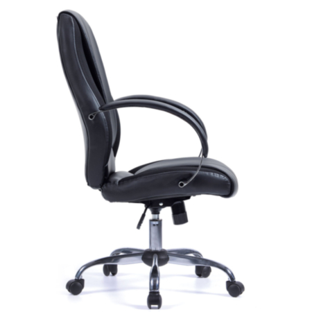 Hastings Bonded Leather Managers Chair with Fixed Arms and Chrome Base