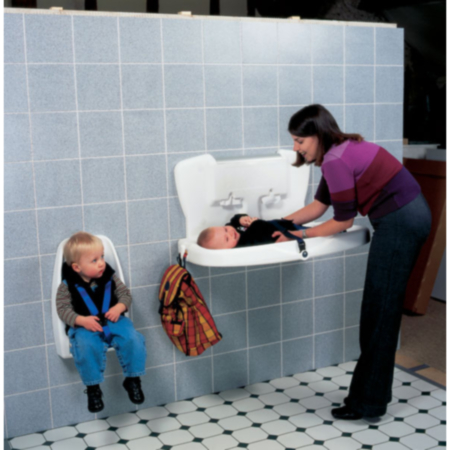 Horizontal Wall Mounted Commercial Baby Changing Station