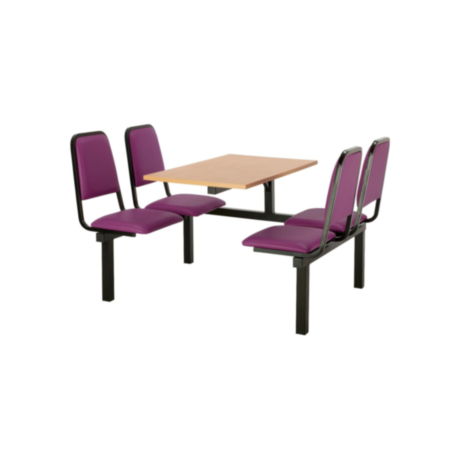 Chester Fast Food Upholstered 4 Seater Canteen Unit- with 1 Accessible Point