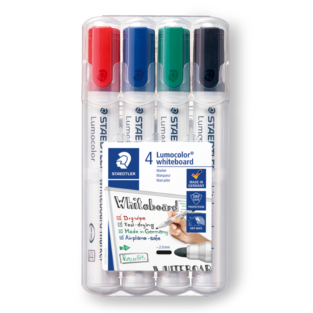 Lumocolor WBrd Marker Asst Pack 4