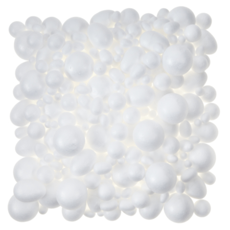 Assorted Polystyrene Balls And Eggs  Pack 600