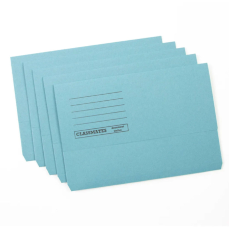 Classmates Document Wallets Blue