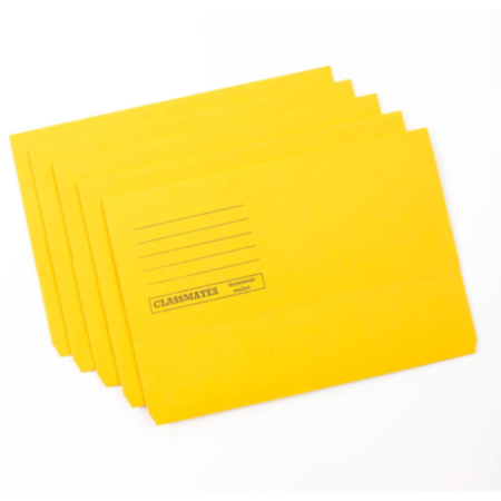 Classmates Document Wallets Yellow