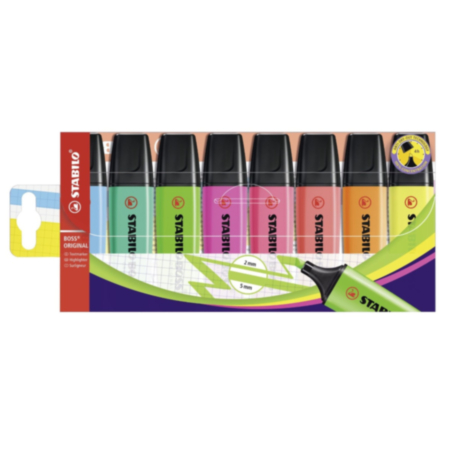 Stabilo Boss H/Lighter Asst Pack 8