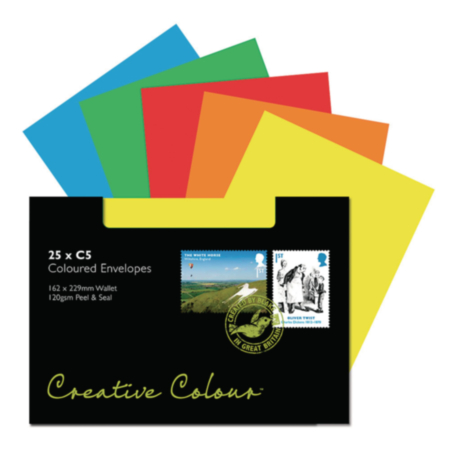 Envelopes C5 Asst PSWal 120gsm x25