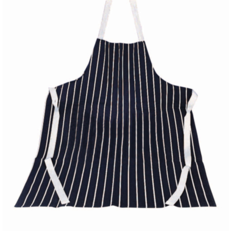 Cotton Drill Apron Navy White 61x81cm