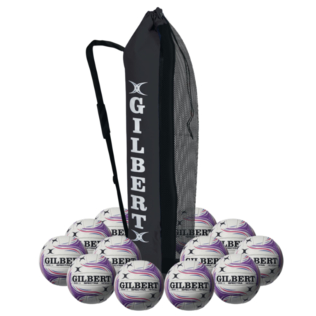 Gilbert Spectra School Netball- Purple-Size 4- Pack of 12 