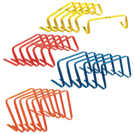 Precision Flat School Hurdles Bundle- Assorted- Pack of 24