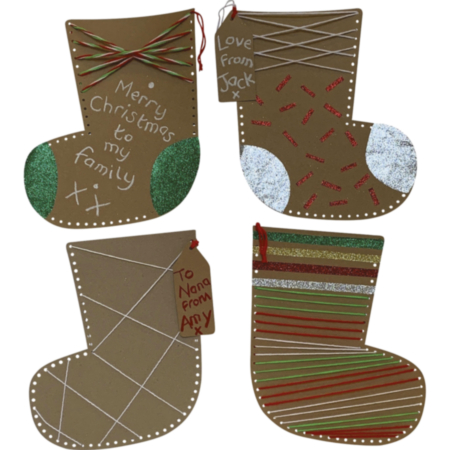 Stitch A Stocking With Glitter Paper  Pack 30