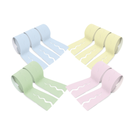 Cm Pastel Corrugated Borders  Pack 10