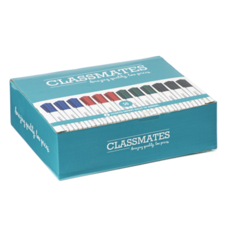 Classmates Drywipe Bullet Markers Assort 8 Pack 